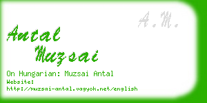 antal muzsai business card